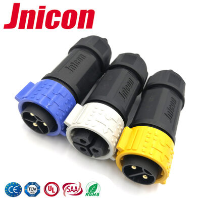 M25 3 Pin Konektor Kawat Berlapis Emas 600V Konektor Tahan Air Arus Tinggi