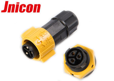 3 Pin IP67 Panel Mount Connector Tahan Korosi Dengan Steker Dan Soket Listrik