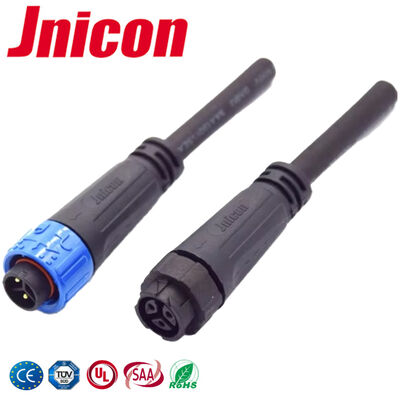 Konektor Daya 300V M16 3 Fasa Kunci Dorong Konektor Kawat IP67 Tahan Air