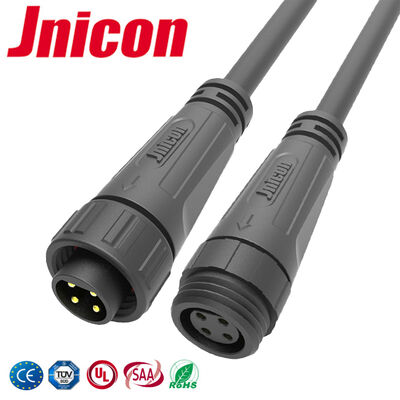 4 Pin Wire To Wire Connector M16 300V OEM IP67 Waterproof Connector