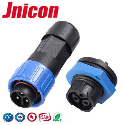 Industrial M16 Quick Lock 3 Pin Panel Mount 10A Konektor tahan air untuk peralatan komunikasi