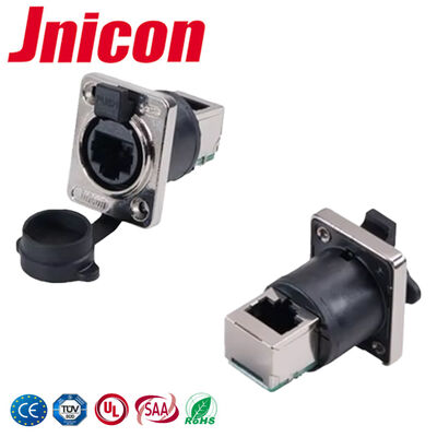 IP44/IP65 Bayonet Lock Connect RJ45 Waterproof Connector Alloy Tembaga 500V
