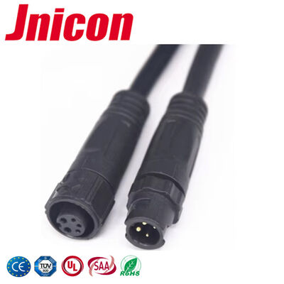 PA66 M12 2+3 Pin Outdoor Waterproof Wire Connectors Konektor Lampu Sinyal Daya