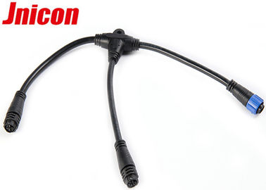 Konektor Kabel Daya Tahan Air Berbentuk T Dengan 2 Wanita Dan 1 Pria