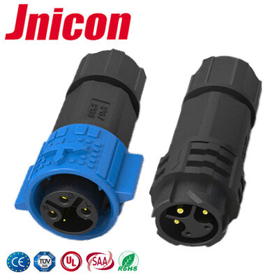 Steker Industri M19 PA66 Rilis Cepat Multi Pin 20A Konektor Daya Sinyal 3+2 Pin