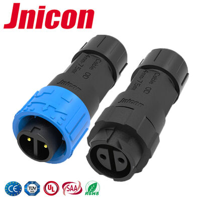 Konektor IP68 2 Pin M16 10A 300V Konektor Cepat Pria Wanita Listrik