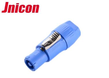 Biru 3 Pin IP65 LED Connector Plug Socket 20A IP65 Tinggi Keselamatan Mudah Merakit