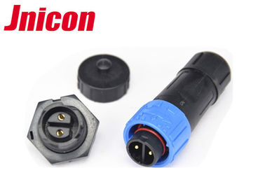 M16 2 Pin Waterproof Connector LED IP67 Push Locking Dengan Dust Cover