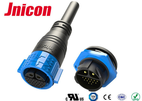 30A DC Data Konektor Kabel Tahan Air IP67 20 Pin Self Locking Struktur Multi-Core