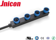 Jnicon LED Konektor Daya Tahan Air, Konektor M15 Waterproof 4 Way Paralel