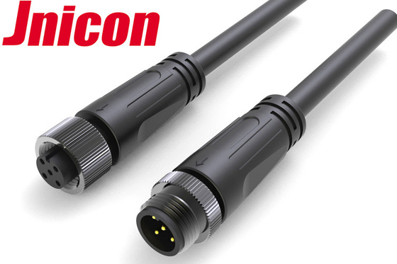 Konektor M12 Waterproof Circular Mode Koneksi Sekrup Penguncian IP68