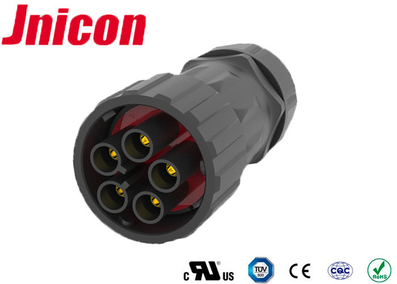 Circular M40 Bayonet 50A Konektor 5 Pin Pria Wanita Untuk Inverter Fotovoltaik