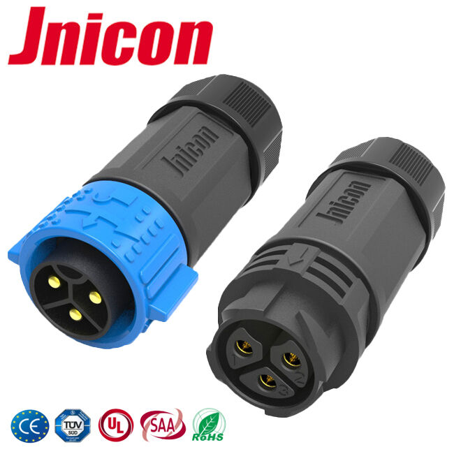 M25 IP67 Male Female Waterproof Connector 3 Pin High Current Power Connectors