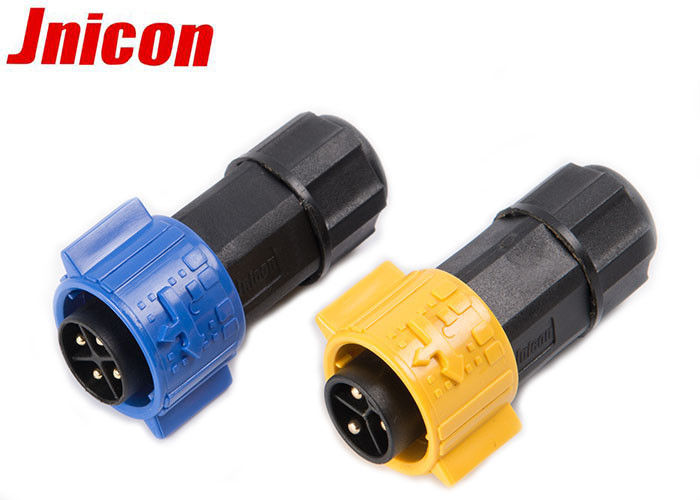 Solder Kawat IP67 Konektor Daya Melingkar 20A 300V Dengan Plug Pria Dan Wanita