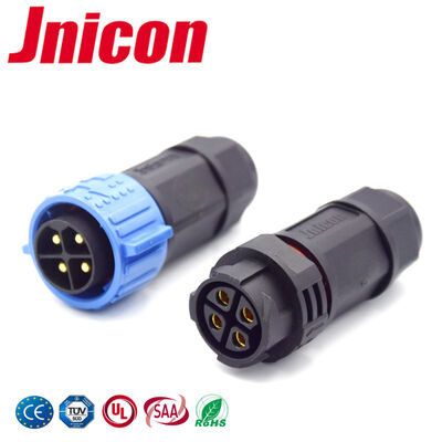 Konektor Kabel Rilis Cepat Konektor Daya Luar Ruangan IP67 M25 4 Pin 30A