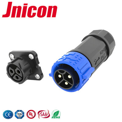 M25 Dapatkan Sertifikasi UL 3 Pin Panel Mount Connector IP67 Outdoor Waterproof Connector