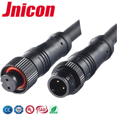 10A M12 Konektor listrik tahan air 300V Konektor kabel listrik inti LED