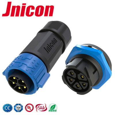 5 Pin Panel Mount Connector 30A Waterproof IP67 Pria Wanita Konektor