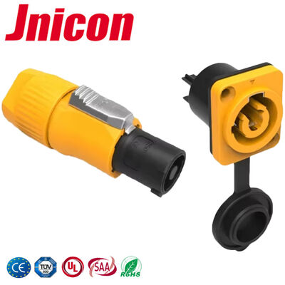 Jnicon 20A Watertight Electrical Connector IP65 Powercon Plastik Waterproof Plug Socket