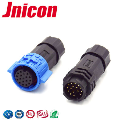 IP67 Waterproof Connector Plug 5A Konektor Bulat 18 Pin Untuk Pencahayaan Luar Ruangan